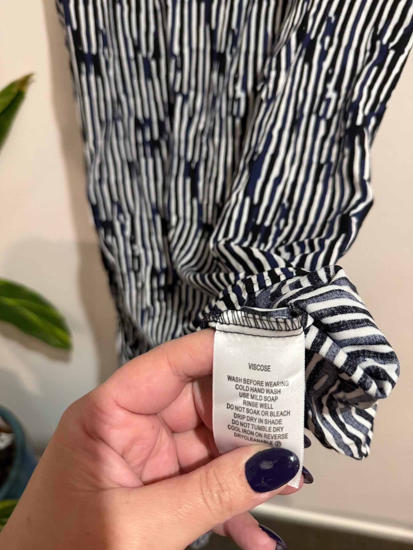 Anthem Navy Stripe Shift Dress - Size 8