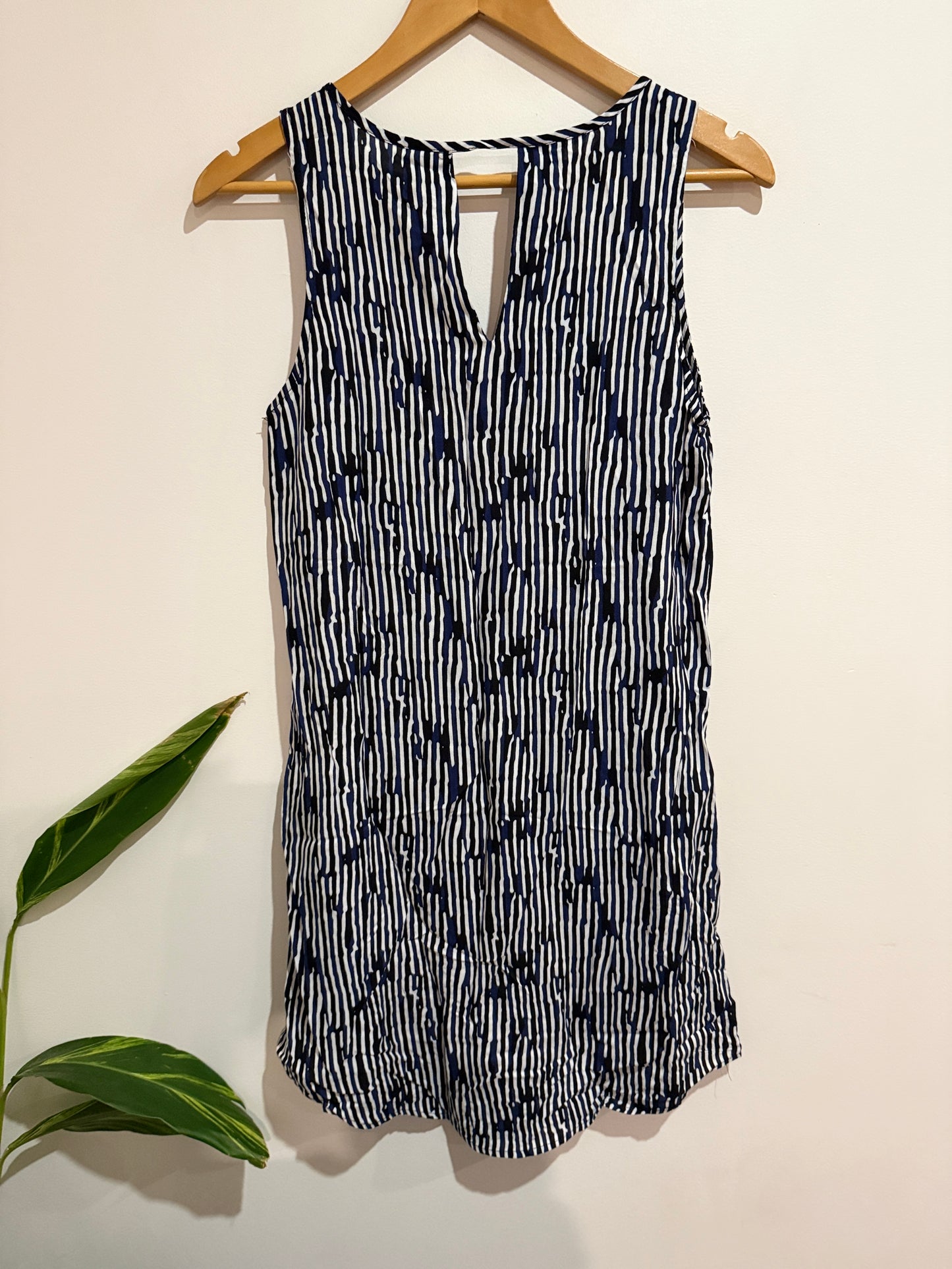 Anthem Navy Stripe Shift Dress - Size 8