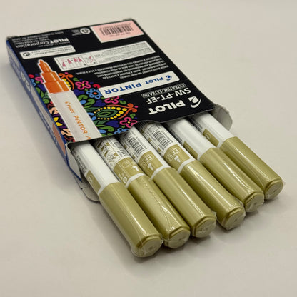 Pilot Pintor Gold Marker x6 Pens