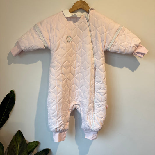 Pink Baby Quilted Sleepsuit 85x40cm