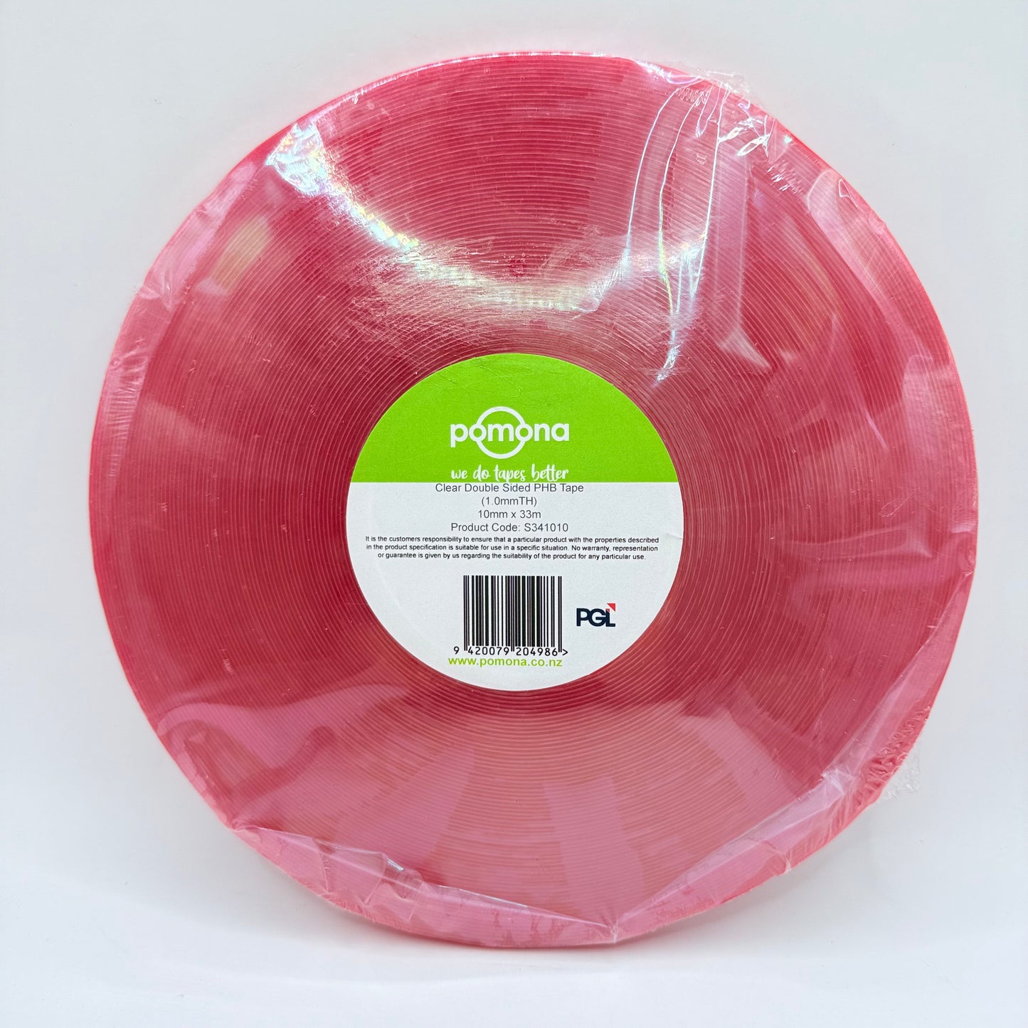 Pomona Clear Double Sided PHB Tape 10mm x 33m