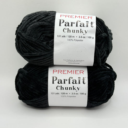 Premier Parfait Chunky Yarn Black 2 Pack x 100g