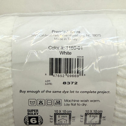 Premier Parfait Chunky Yarn White 3 Pack x 100g