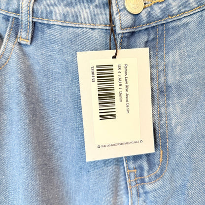 Princess Polly Ramos Low Rise Jeans - Denim - Size 8