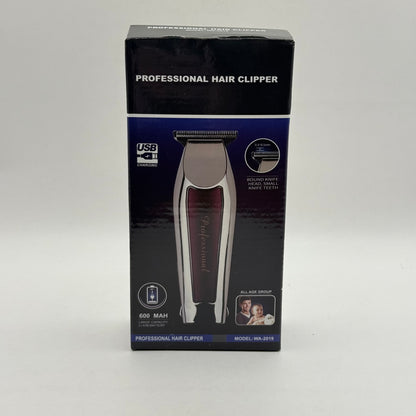 Professional Hair Clipper (Model WA-2019): USB Charging & Carbon Steel Blade