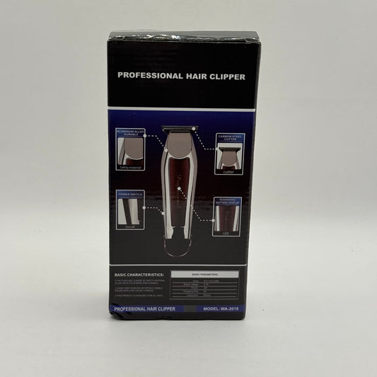 Professional Hair Clipper (Model WA-2019): USB Charging & Carbon Steel Blade