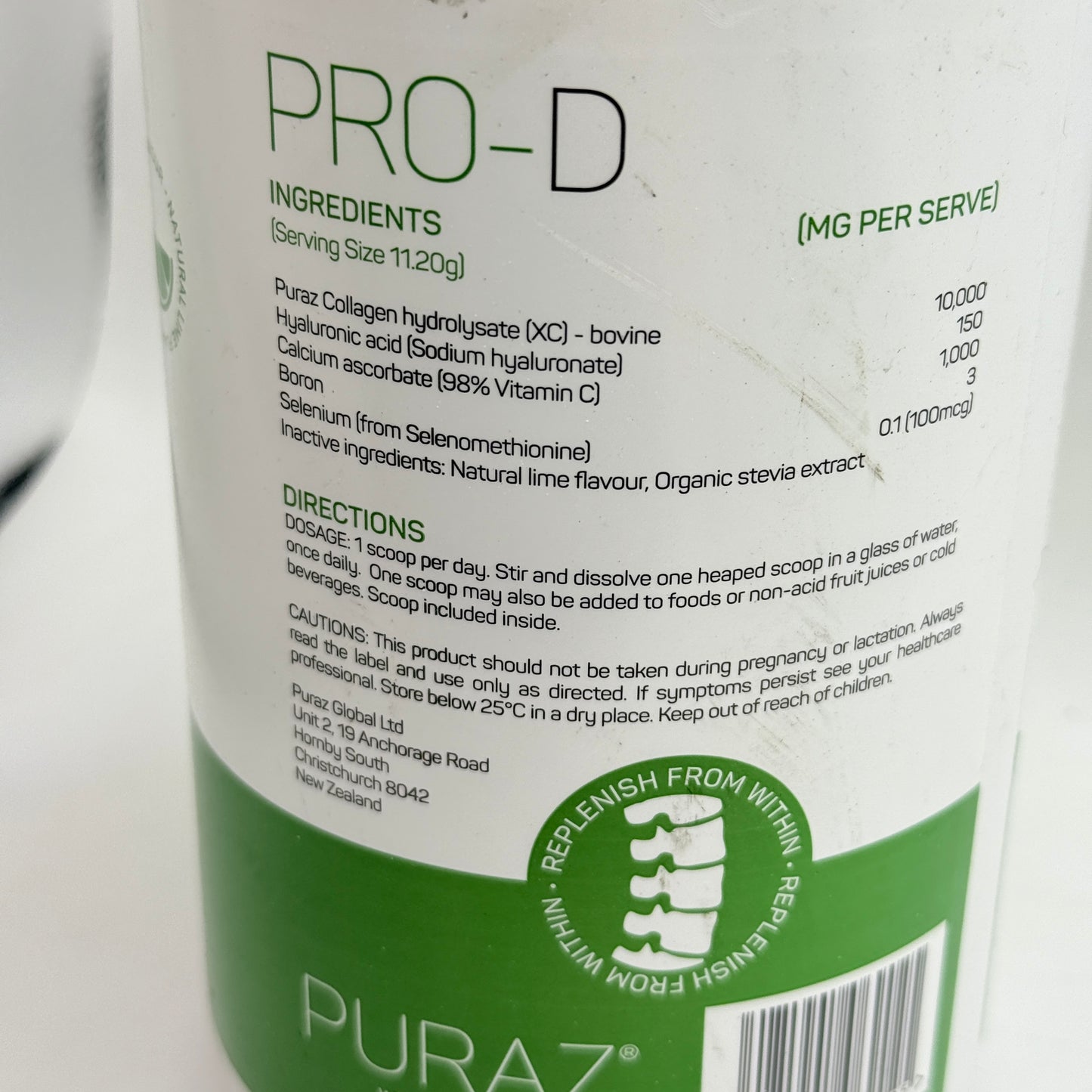 Puraz PRO-D Joint Health Collagen Powder - 338g