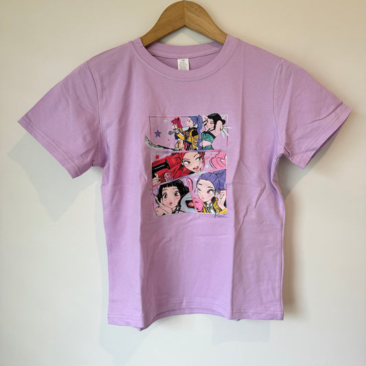 K-pop Demon Hunters Huntrix Graphic purple T-Shirt (7-8y)