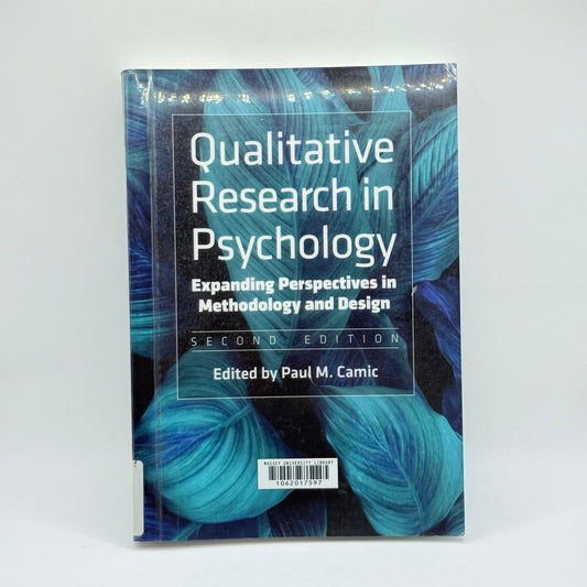 Qualitative Research in Psychology Edited by Paul M Camic
