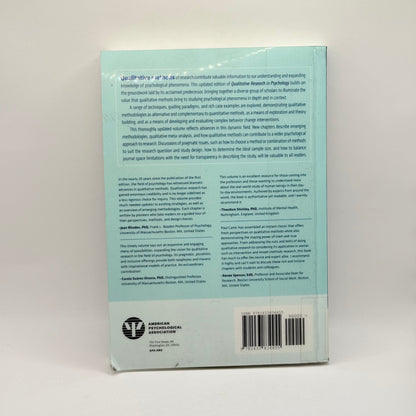 Qualitative Research in Psychology Edited by Paul M Camic