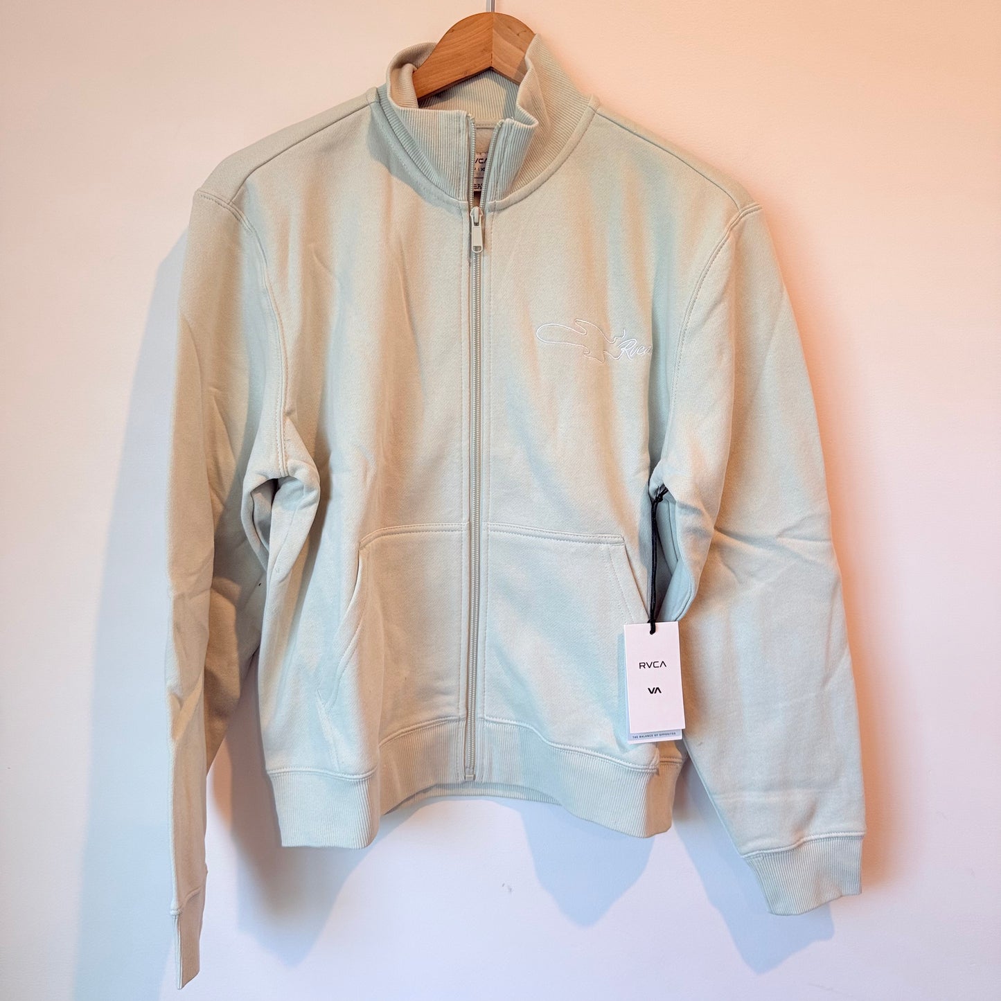 RVCA Matcha Slouched Zip Thru Sweatshirt Light Green