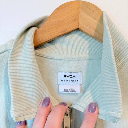 RVCA Matcha Slouched Zip Thru Sweatshirt Light Green