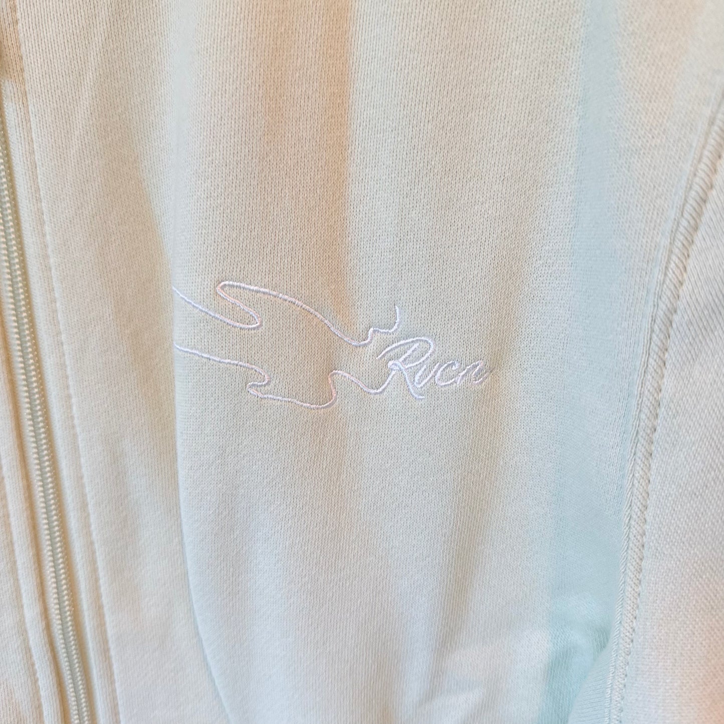 RVCA Matcha Slouched Zip Thru Sweatshirt Light Green