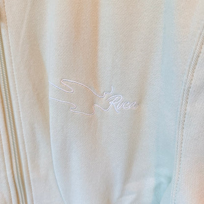 RVCA Matcha Slouched Zip Thru Sweatshirt Light Green