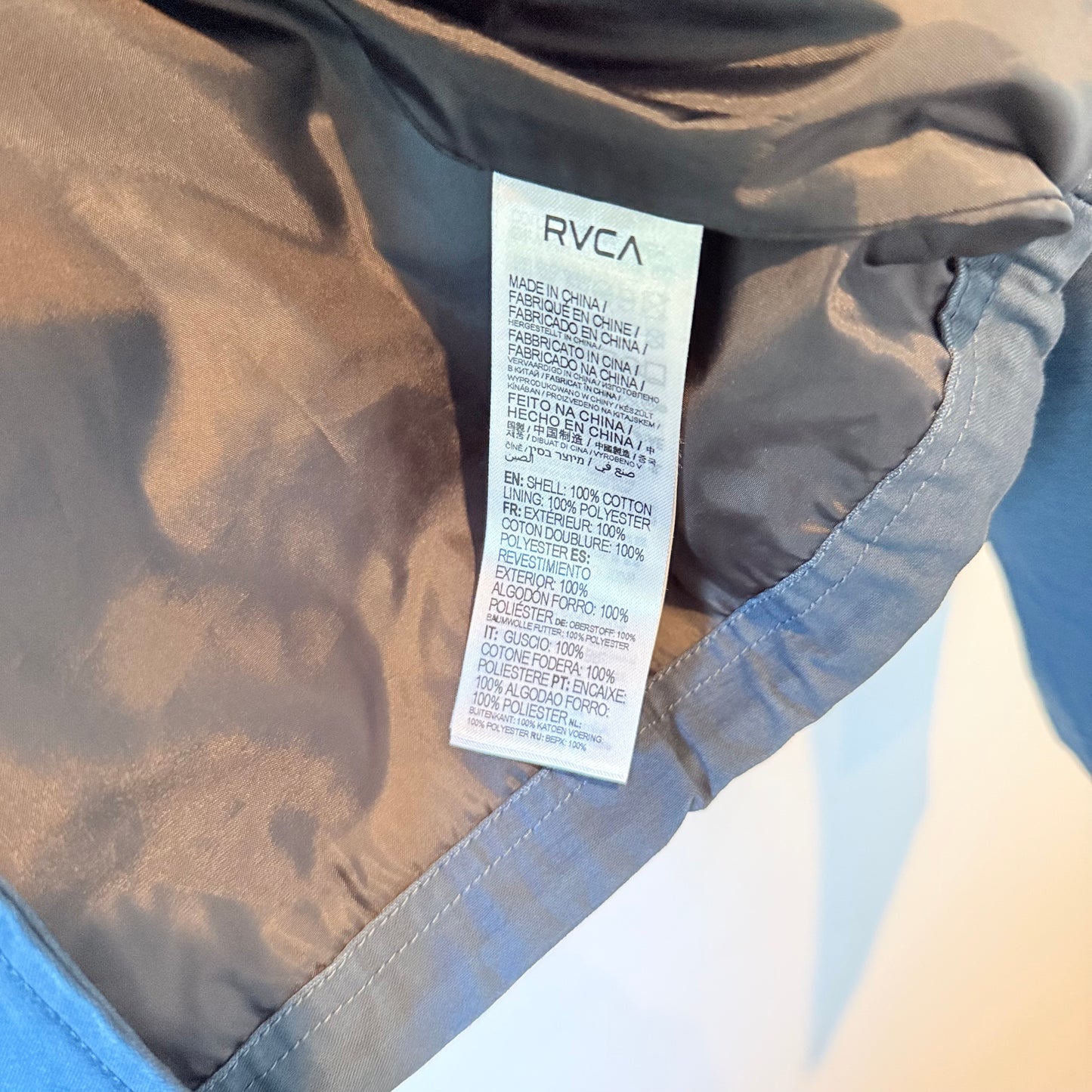 RVCA Twill Coaches Jacket Blue