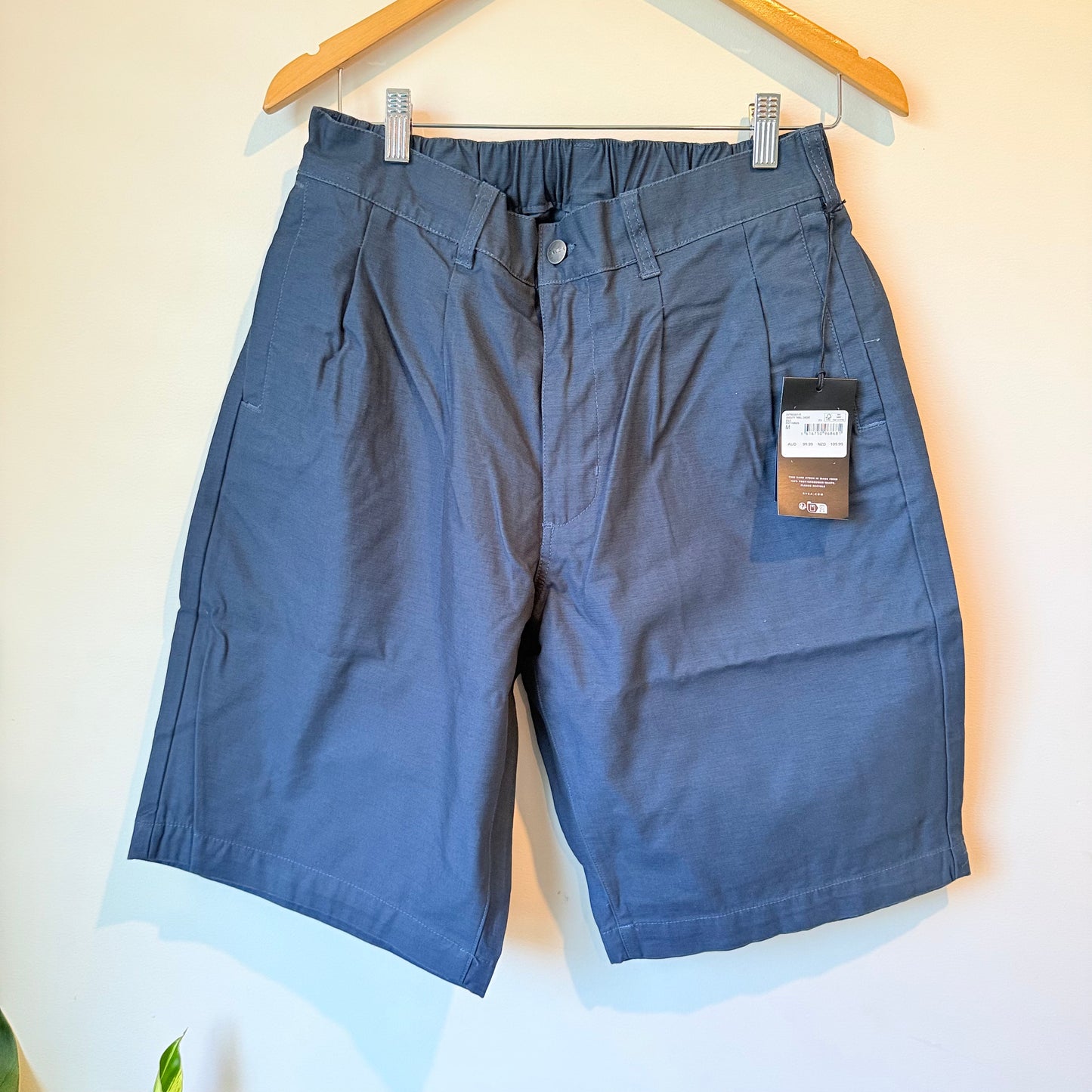 RVCA Varsity Twill Elastic Waist Shorts Blue