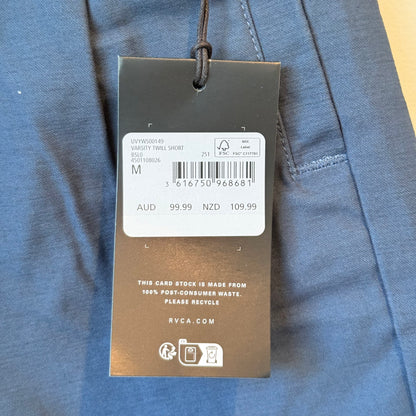 RVCA Varsity Twill Elastic Waist Shorts Blue