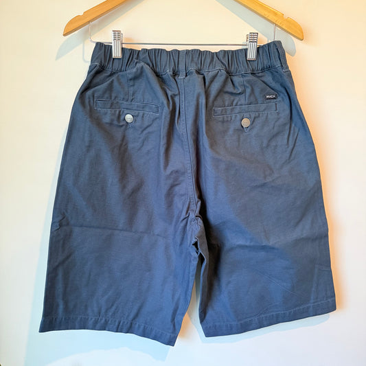 RVCA Varsity Twill Elastic Waist Shorts Blue