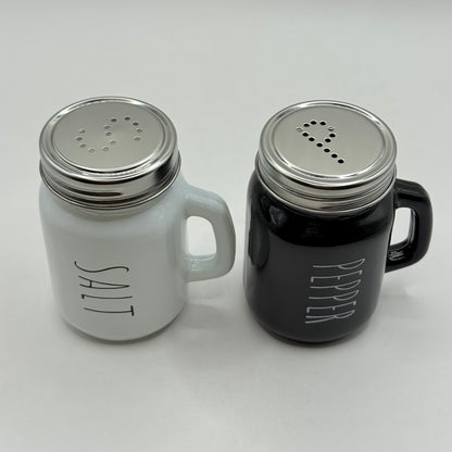 Glass Salt & Pepper Shakers - Black & White