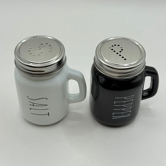 Glass Salt & Pepper Shakers - Black & White