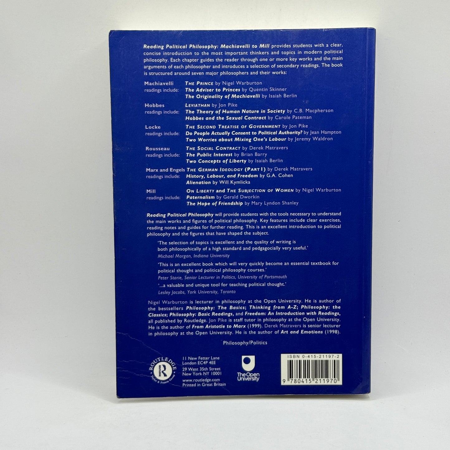 Reading Political Philosophy: Machiavelli to Mill