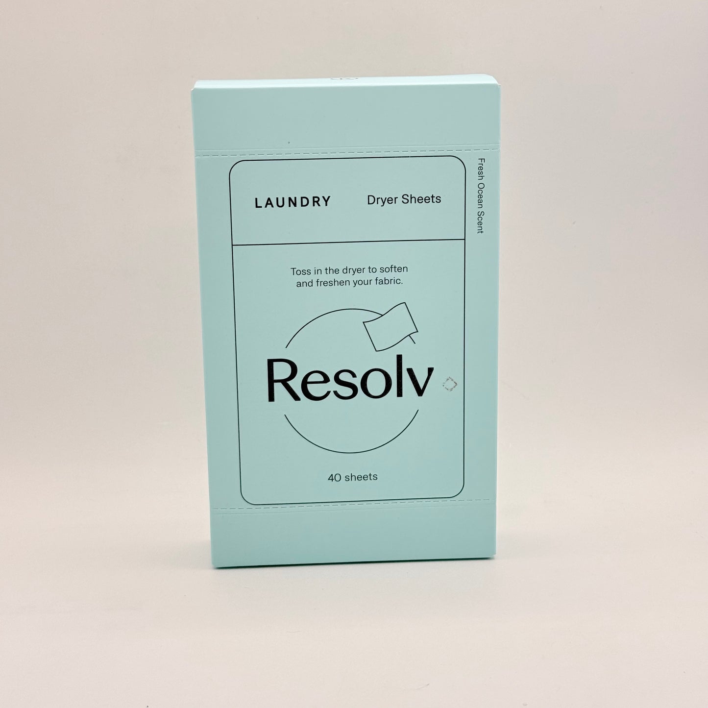 Resolv Laundry Dryer Sheets (40 Sheets) - Fresh Ocean Scent