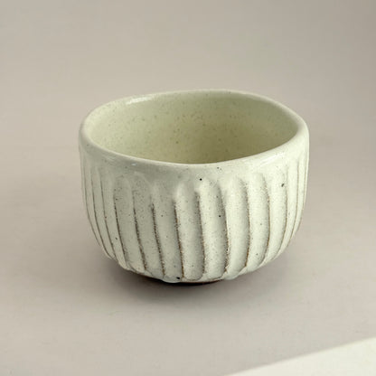 Ribbed Stoneware Ceramic Rammekin Bowl