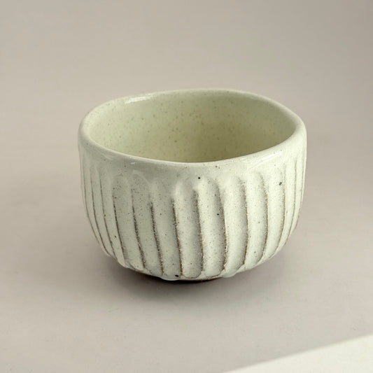 Ribbed Stoneware Ceramic Rammekin Bowl