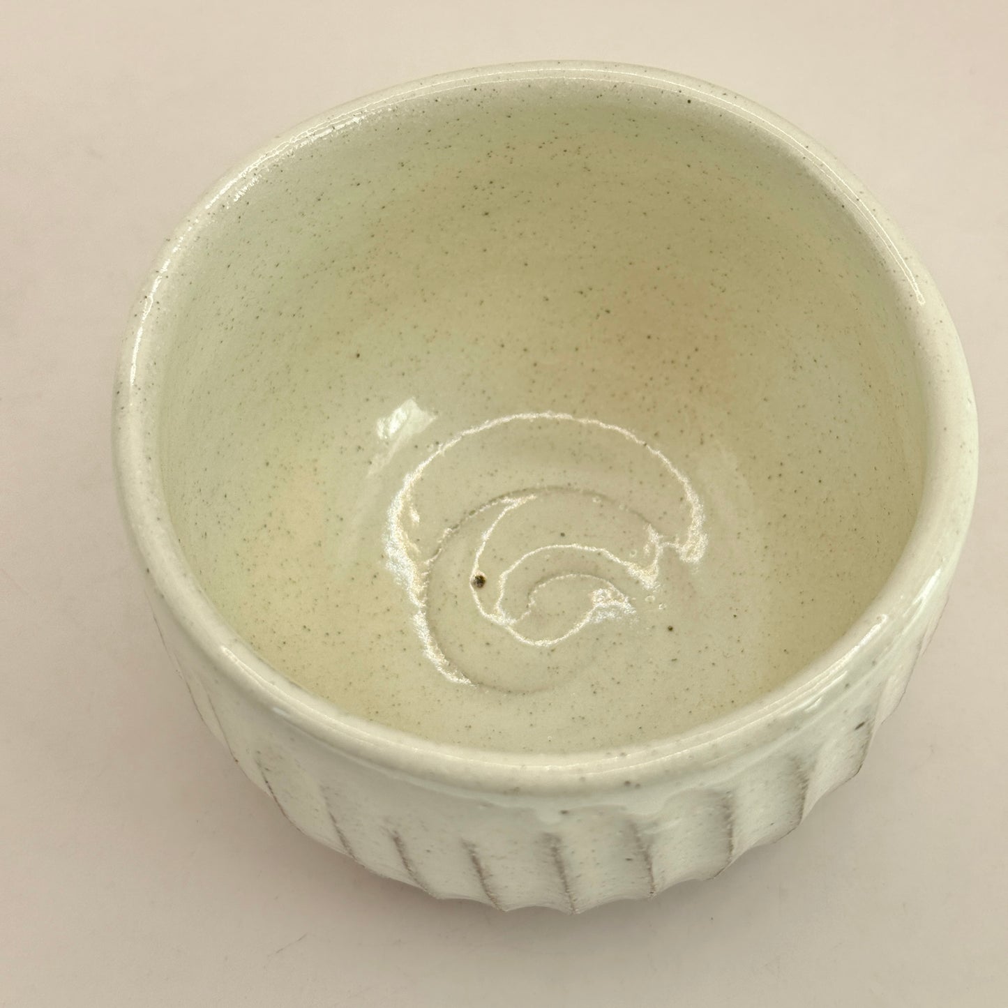 Ribbed Stoneware Ceramic Rammekin Bowl