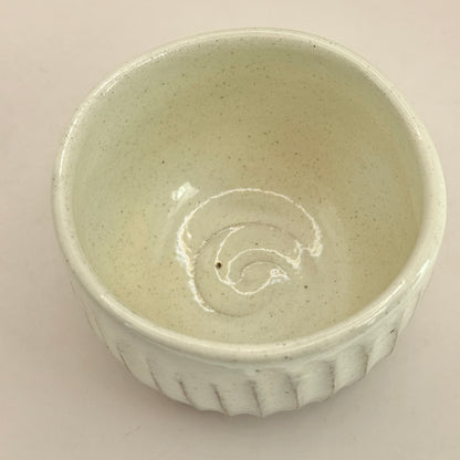 Ribbed Stoneware Ceramic Rammekin Bowl