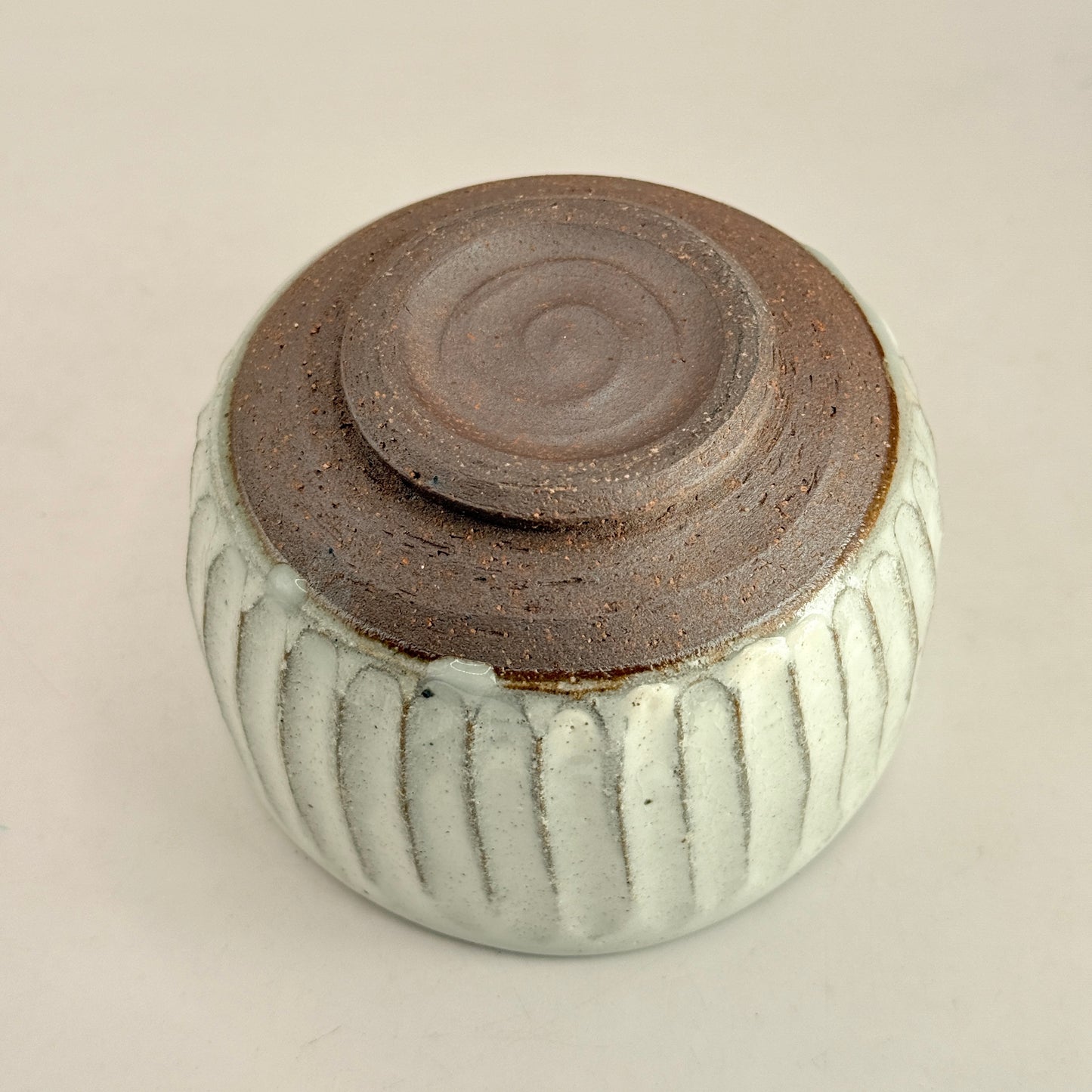 Ribbed Stoneware Ceramic Rammekin Bowl