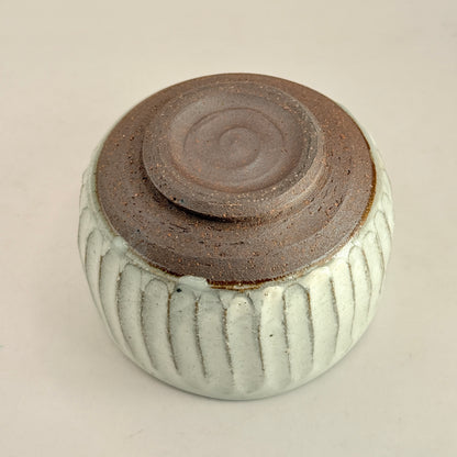 Ribbed Stoneware Ceramic Rammekin Bowl
