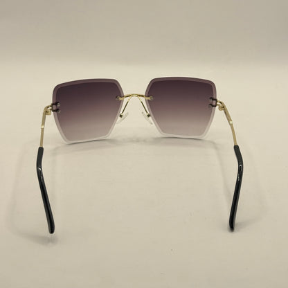 Rimless Geometric Sunglasses