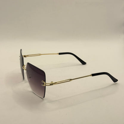 Rimless Geometric Sunglasses