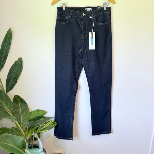 Rockmans the straight Regular Length Mid Rise Jeans – Indigo (Size 10)