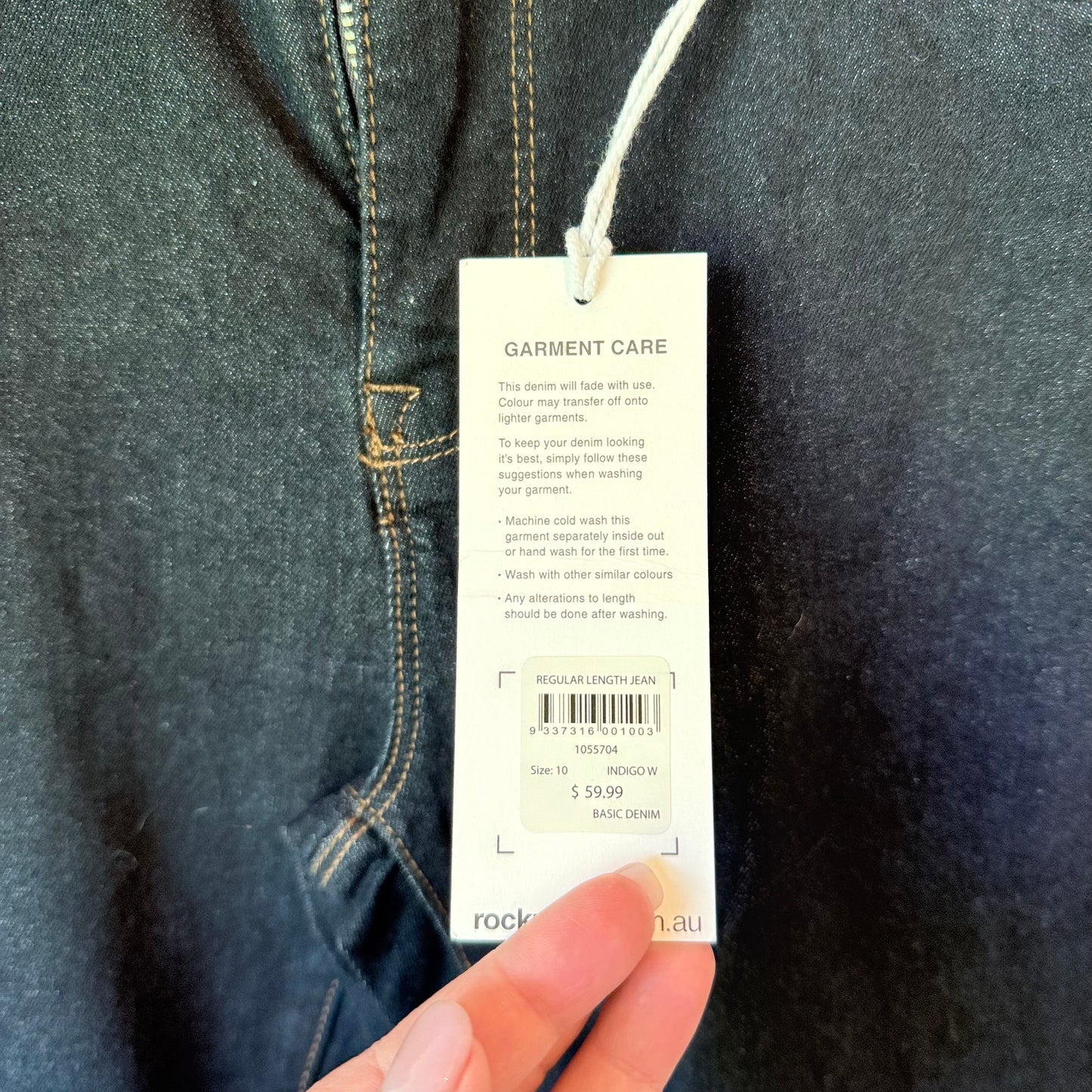 Rockmans the straight Regular Length Mid Rise Jeans – Indigo (Size 10)