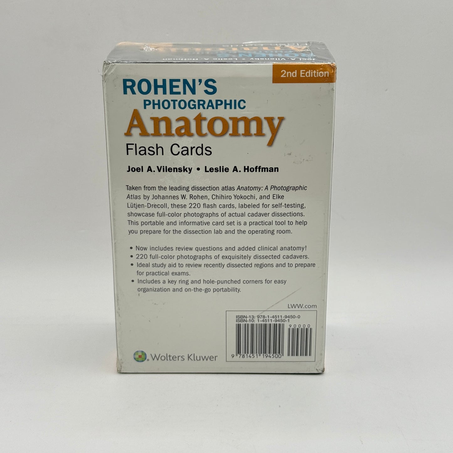 Rohen's Photographic Anatomy Flash Cards by Joel A. Vilensky & Leslie A. Hoffman