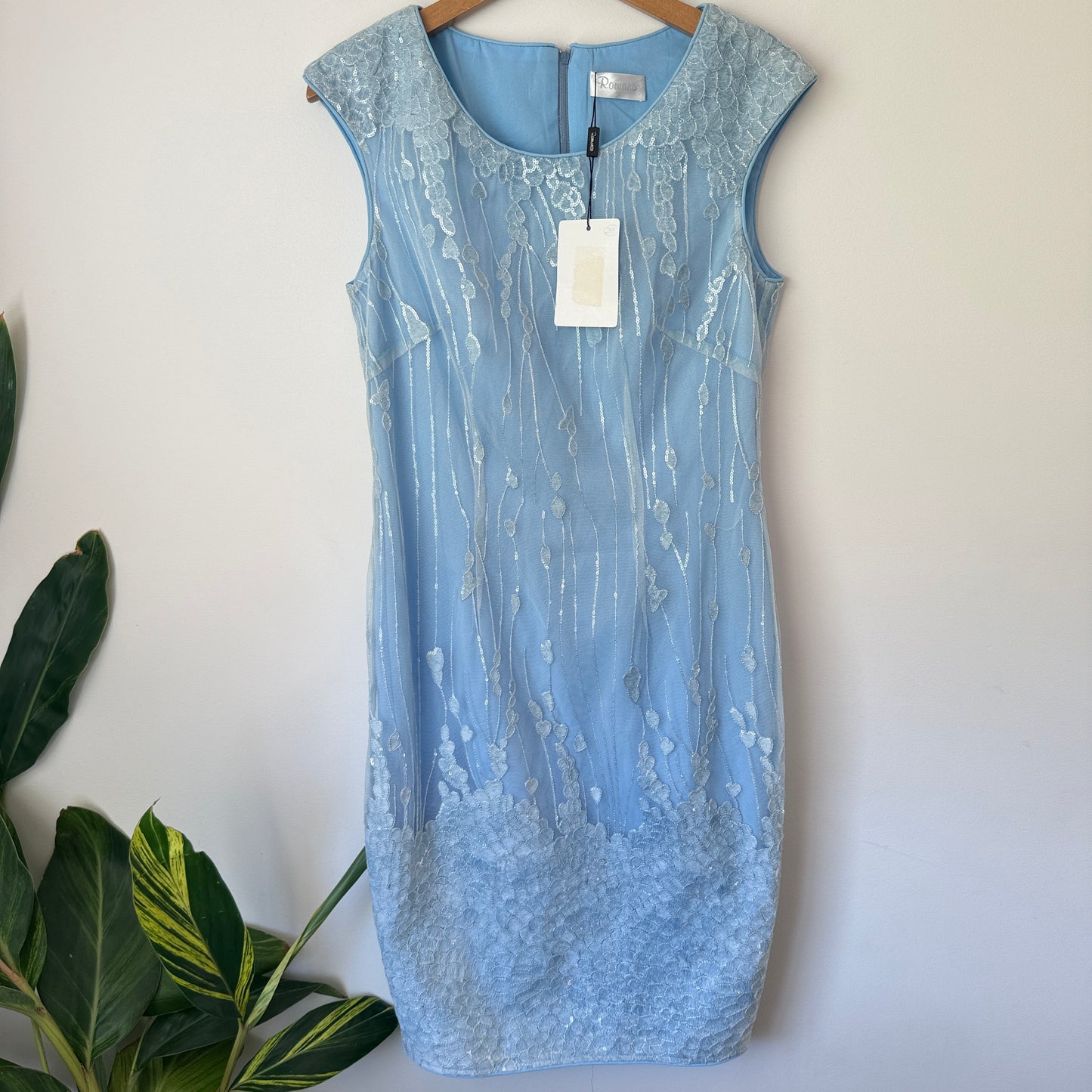 Romance by Honey & Beau Powder Blue Sequin Dress (Size 10)