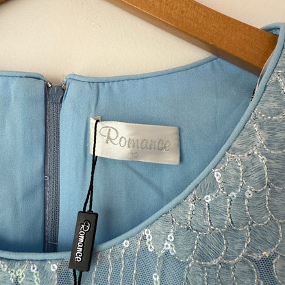 Romance by Honey & Beau Powder Blue Sequin Dress (Size 10)
