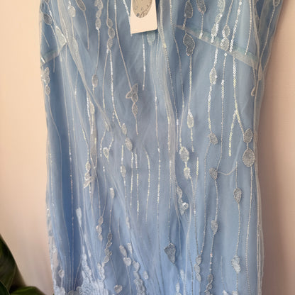 Romance by Honey & Beau Powder Blue Sequin Dress (Size 10)
