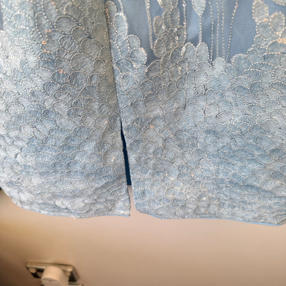 Romance by Honey & Beau Powder Blue Sequin Dress (Size 10)