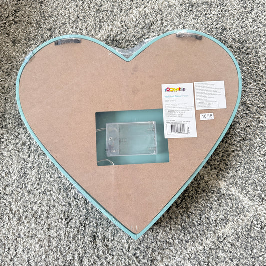 Roommates Wall LED Decor Heart Light Teal MDF