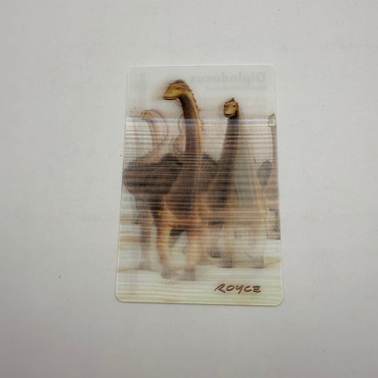 Royce 3d lenticular diplodocus dinosaur card / bookmark - greeting cards seasonal & holidays decorations