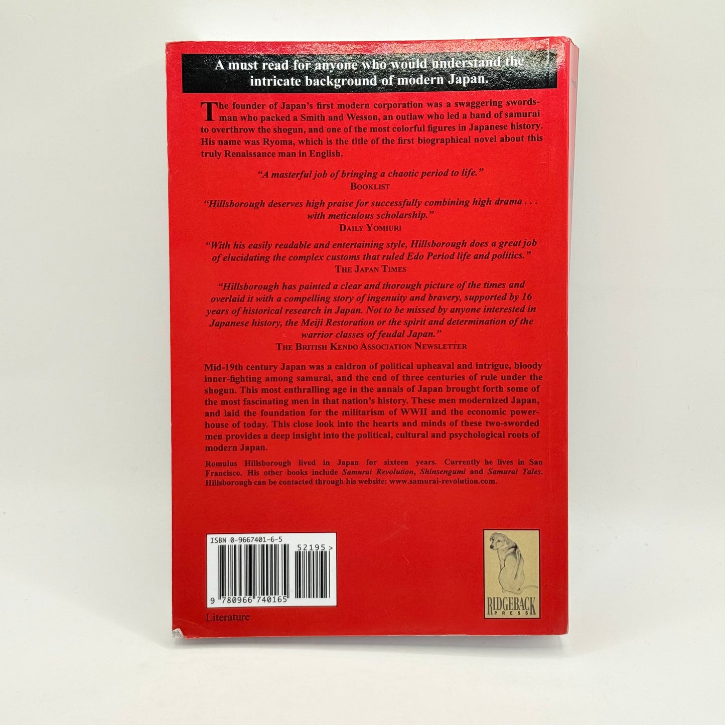 Ryoma Life of a Renaissance Samurai by Romulus Hillsborough