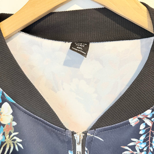 SHEIN Curve Floral Bomber Jacket - 4XL