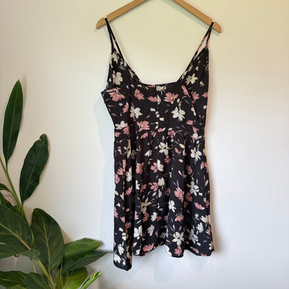 SHEIN Floral V-Neck Cami Mini Dress - Size L