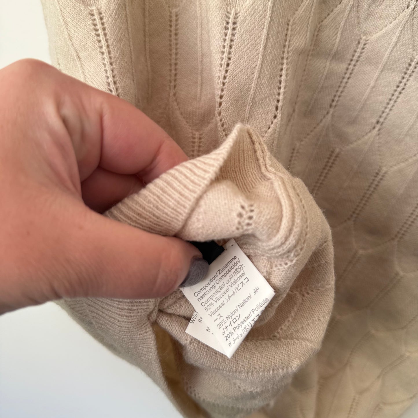 SHEIN Knitted Camisole Top Beige - Size L