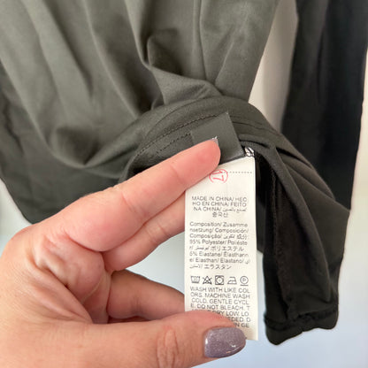 SHEIN Long Sleeve T-Shirt Flag Graphic Black - Size L