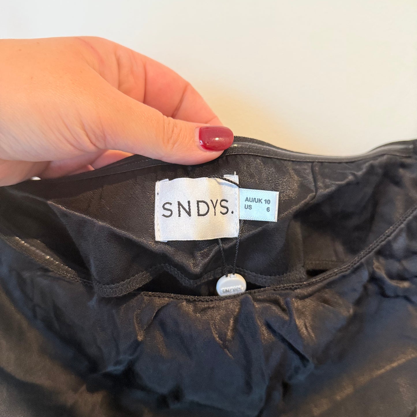 SNDYS Angel Strapless Dress - Black - Size 10