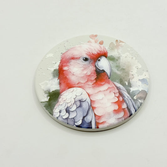 SPLOSH Native Blooms Galah Bird Ceramic Coaster